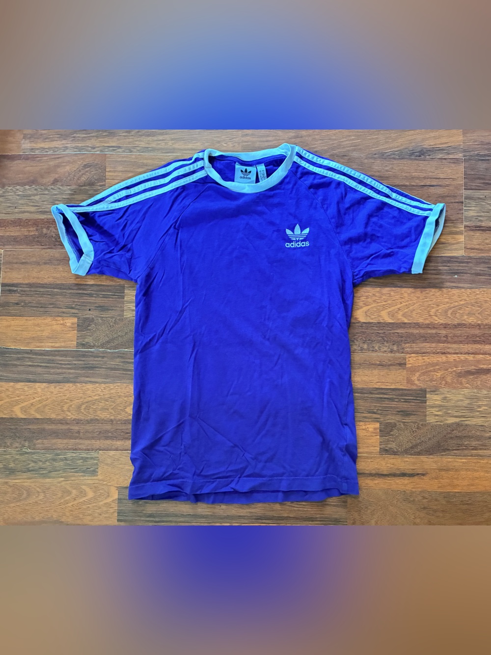 Adidas Women’s Purple Trefoil Ringer Tee